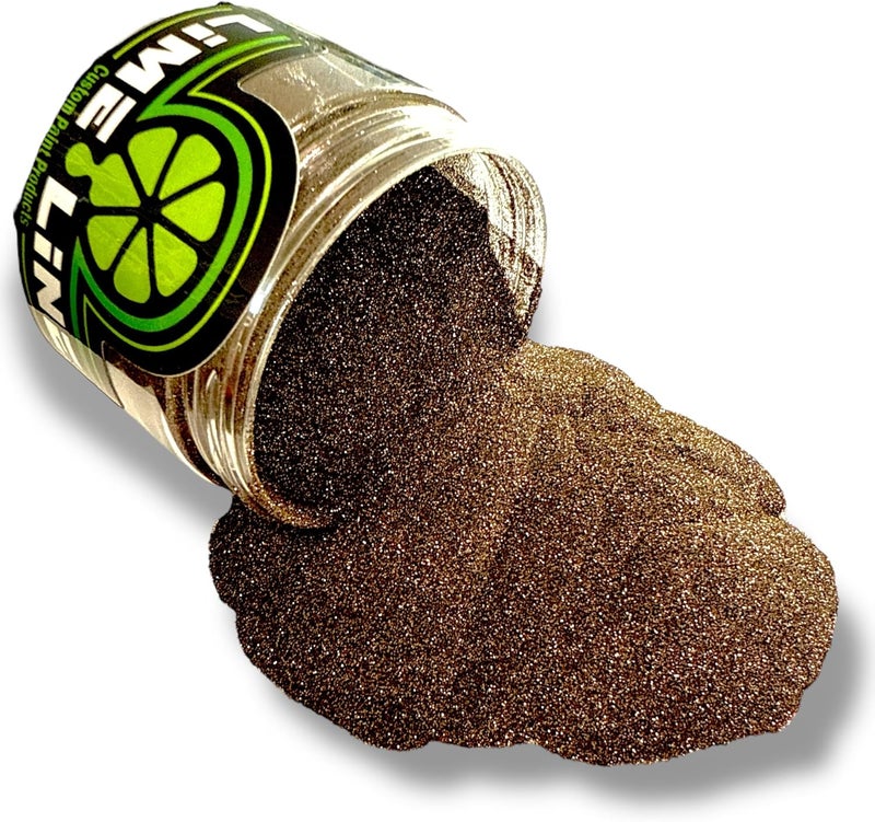 LiME LiNE Sprayable Metal Flake Paint Additive: Solvent Resistant Glitter for Automotive Custom Painting (Bronze.) - Image 1